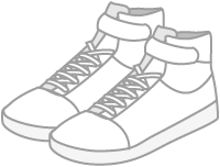 ハイカットの靴のイメージ図
